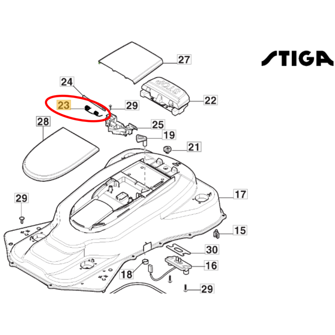 STIGA SPRING - USER INTERFACE COVER AUTONOMOUS